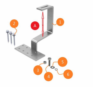 Móc treo mái ngói năng lượng mặt trời 4 #