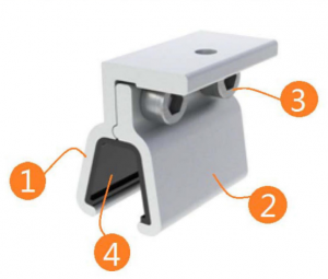 태양 장착 지붕 클램프