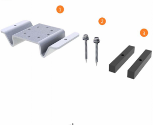 Braçadeira trapezoidal de pé L de montagem solar 4