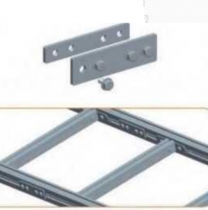 aluminium Raceway kabelladder Rechte connector