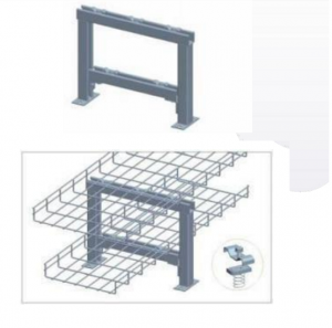 Стойка мостового типа для кабельного лотка из проволочной сетки